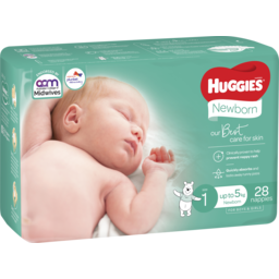 Photo of Huggies Newborn Nappies For Boys & Girls Size 1 (Up To 5kg) 28 Pack 
