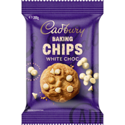 Photo of Cadbury Baking Chips White Choc 200gm