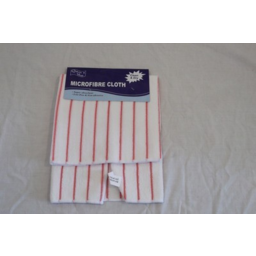 Photo of Microfibre Cloth White Red Strip