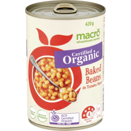 Photo of Macro Organic Baked Beans in Tomato Sauce 420g