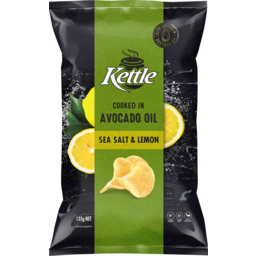 Photo of Kettle Cooked In Avocado Oil Sea Salt & Lemon Chips 135g