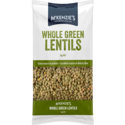 Photo of Mckenzies Whole Green Lentils 1kg