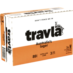 Photo of Travla Low Carb 3.5% Lager Can 24pk