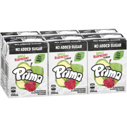 Photo of Prima Fruit Drink No Added Sugar Apple Raspberry 6x200ml