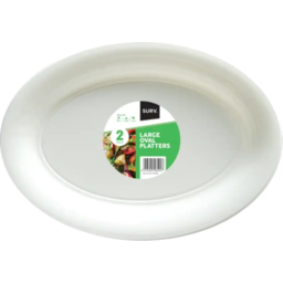 Photo of Surv Plastic Platter White Large Oval 1PK