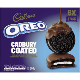 Photo of Cadbury Oreo Cadbury Coated Biscuits 6x2 Pack 204g
