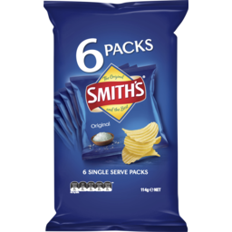 Photo of Smith's Original Crinkle Cut Potato Chips 6.0x19g