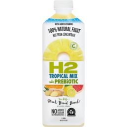 Photo of H2 Juice Tropical With Prebiotic & Vitamins No Added Sugar 1.25l