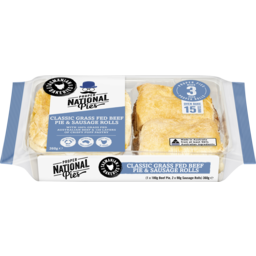 Photo of Nat Classic Beef Pie&Saus Roll 2pk