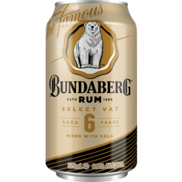 Photo of Bundaberg Rum & Cola Select Vat Can 375ml