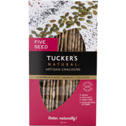 Photo of Tuckers Natural Five Seed Artisan Crackers 100g