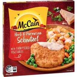 Photo of McCain Redbox Meal Herb & Parmesan Chicken Schnitzel with Farm Picked Vegetables