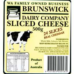 Photo of Brunswick Sliced Cheese 500g