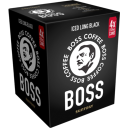 Photo of Boss Coffee Iced Long Black 4x237ml