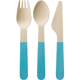 Photo of Deeko Colour Timber Cutlery 10 Pack