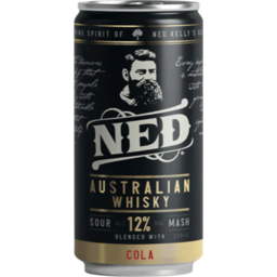 Photo of Ned Australian Whisky & Cola 12% Can 200ml 24pk