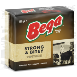 Photo of Bega Strong & Bitey Vintage Cheese Block 250gm