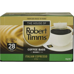 Photo of Robert Timms Italian Espresso Style Coffee Bags 28 Pack