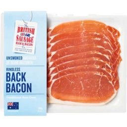 Photo of British Bacon Back U/Smkd200gm