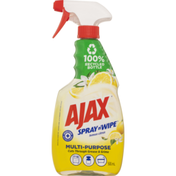 Photo of Ajax Spray n' Wipe Multi-Purpose Antibacterial Disinfectant Cleaner Trigger Spray Lemon Citrus 500ml