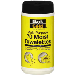 Photo of Black & Gold Multi Purpose 70 Moist Towelettes