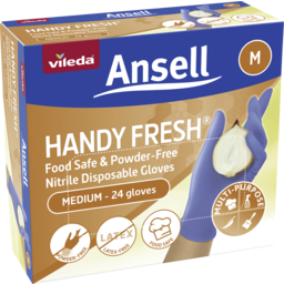 Photo of Vileda Ansell Handy Fresh Nitrile Gloves - M