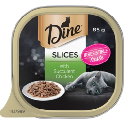 Photo of Dine Slices With Succulent Chicken Cat Food Tray