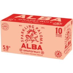 Photo of Alba Sparkling Paloma Grapefruit 5.9% 10x250ml Cans 