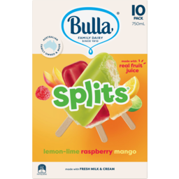 Photo of Bulla Splits Lemon-Lime, Mango & Raspberry 10pk