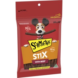 Photo of Schmackos Stix Dog Treat With Beef 200g Bag 