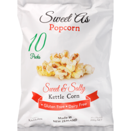 Photo of Sweet As Popcorn Sweet & Salty Kettle Corn Multipack 200g