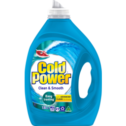 Photo of Cold Power Advanced Clean, Clean & Smooth, Washing Liquid Laundry Detergent, 1.8 Litres 1.8l