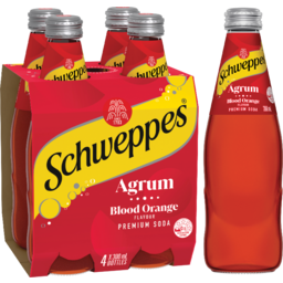 Photo of Schweppes Agrum Blood Orange Soft Drink Bottles Glass Multipack