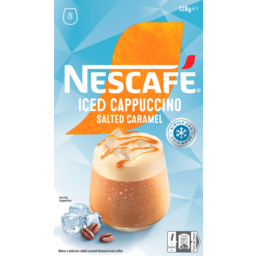 Photo of Nescafe Salted Caramel Iced Cappuccino Coffee Sachet 8 Pack 128g