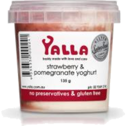 Photo of Yalla Strawberry & Pomegranate yoghurt 135g