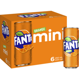 Photo of Fanta Orange Soft Drink Multipack Mini Cans 6 X 250ml 