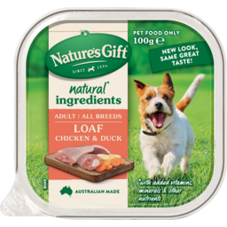 Photo of Nature's Gift Loaf Chicken & Duck Adult Wet Dog Food 100g