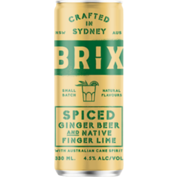 Photo of Brix Spiced Ginger Beer & Native Finger Lime Can