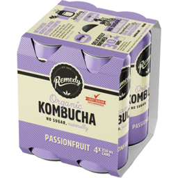 Photo of Remedy - Kombucha Passionfruit 250ml 4 Pack