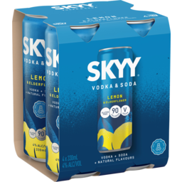 Photo of Skyy Vodka & Soda Lemon & Elderflower 330ml 4 Pack