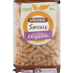 Photo of Macro Organic Wholemeal Spirals 500g