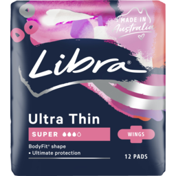 Photo of Libra Ultra Thin Super Wings Sanitary Pads 12 Pack