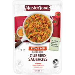 Photo of Masterfoods™ Curried Sausages Recipe Base Stove Top Pouch 175 G 