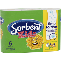 Photo of Sorbent Kids Toilet Tissue 6 Pack
