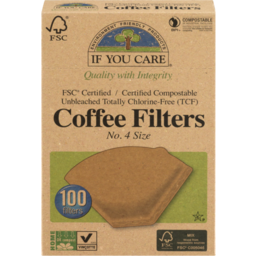 Photo of If You Care Coffee Filters No. 4 Size - 100 Ct 