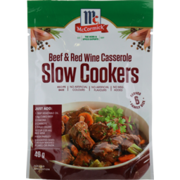 Photo of Mccormicks Slow Cooker Beef & Red Wine Casserole 40 Gram