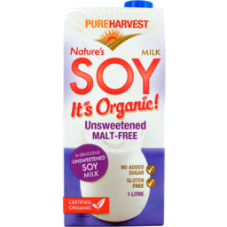 Photo of Pure Harvest Organic Soy Unsweetened Malt Free Long Life Milk
