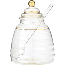 Photo of Hive Glass Honey Pot W Dipper 10x14.5cm