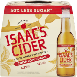 Photo of Isaacs Crisp Low Sugar Apple Cider 12x330ml Bottles