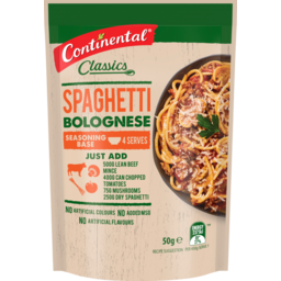 Photo of Continental Family Favourites Spaghetti Bolognese Recipe Base 50g